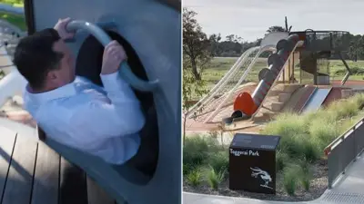 New Sydney playground slide sealed after man hospitalised with leg injury