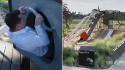 New Sydney playground slide sealed after man hospitalised with leg injury