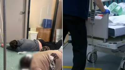 Patients on floor at Mount Druitt Hospital as flu season peaks
