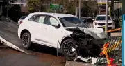 Alleged drunk driver flees after Lane Cove bus stop crash injures teen
